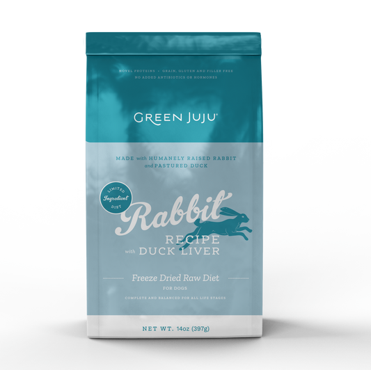 Green Juju - Freeze Dried Raw Diet Rabbit with Duck Liver Recipe