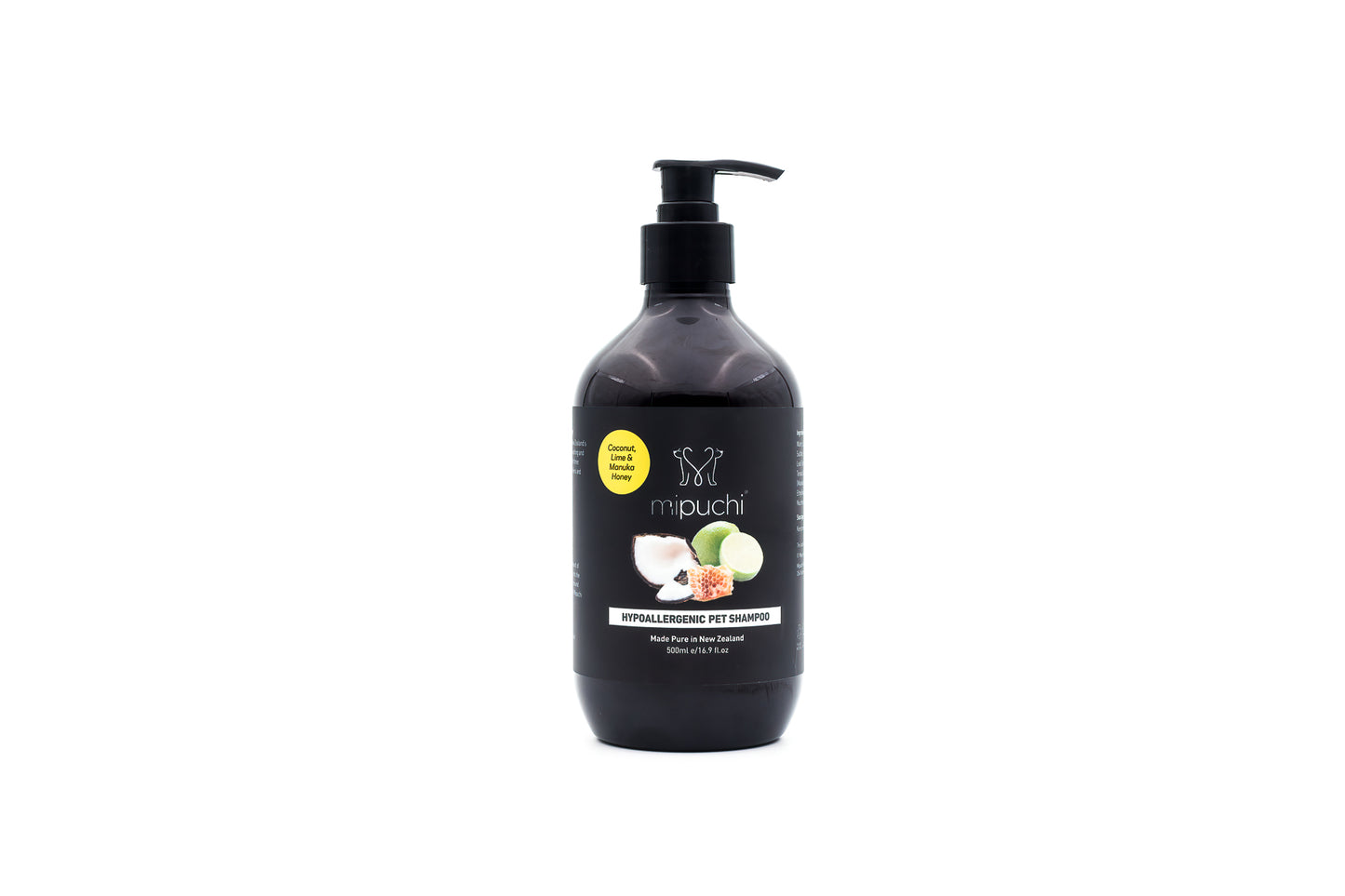 Mipuchi Hypoallergenic Pet Shampoo – Coconut, Lime & Manuka Honey 500ml