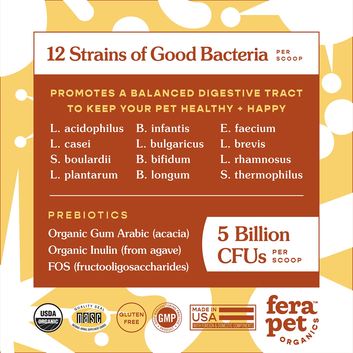 Fera Pet Organic Probiotic with Prebiotics