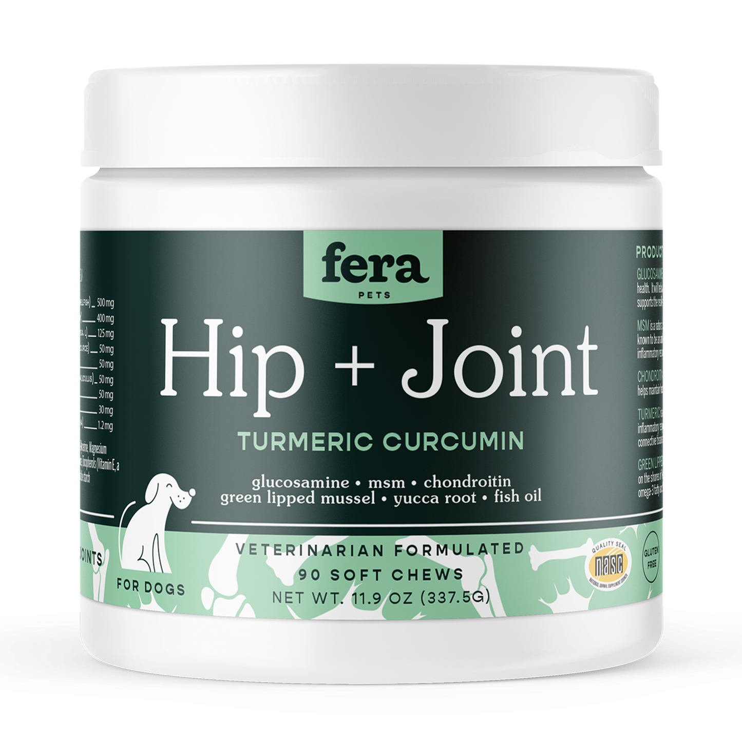 Fera Pet Organics - Hip + Joint Supplement for Dogs (337.5g)