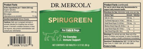 Dr. Mercola's SpiruGreen for Pets