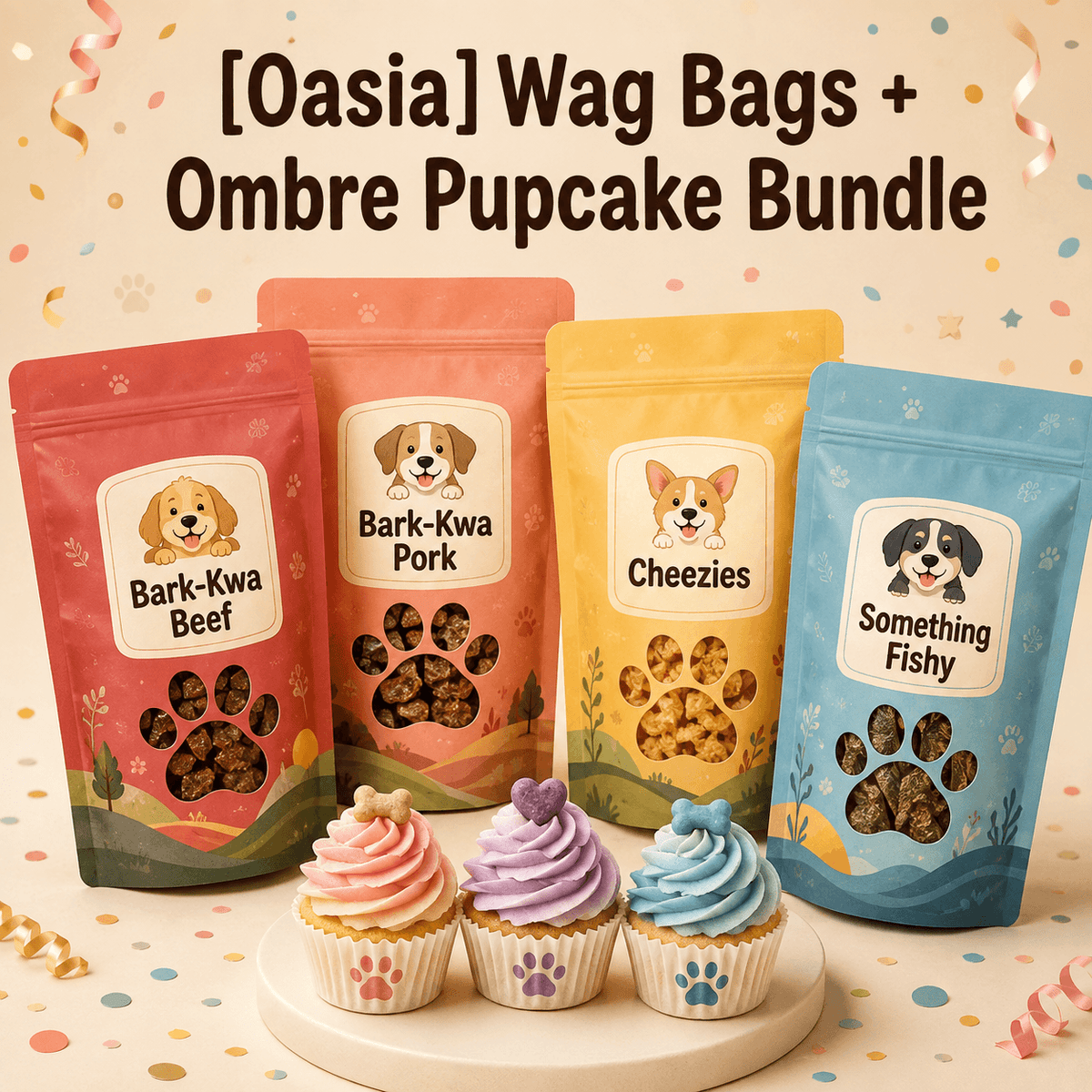 [Oasia] Wag Bags + Ombre Pupcake Bundle