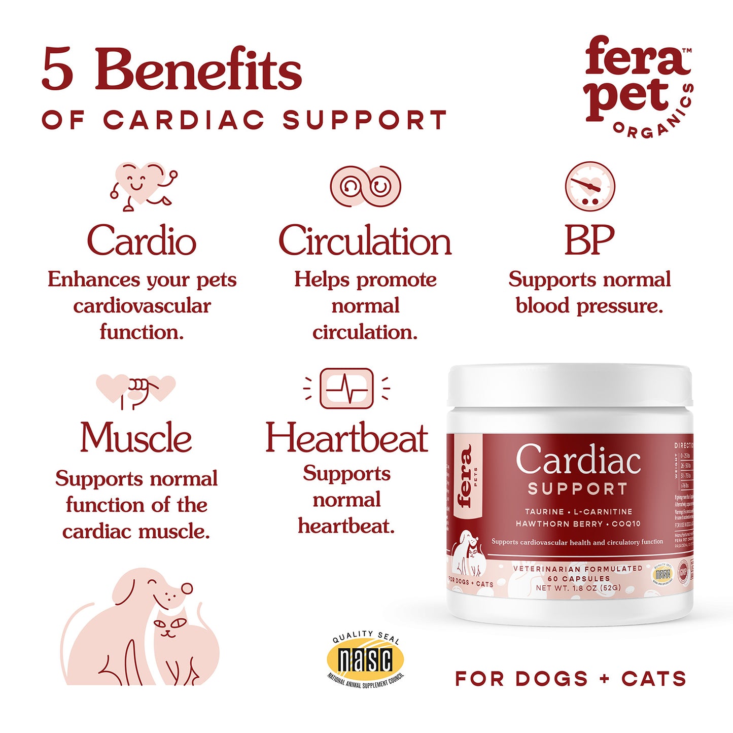Fera Pet Organics - Cardiac Support for Dogs & Cats